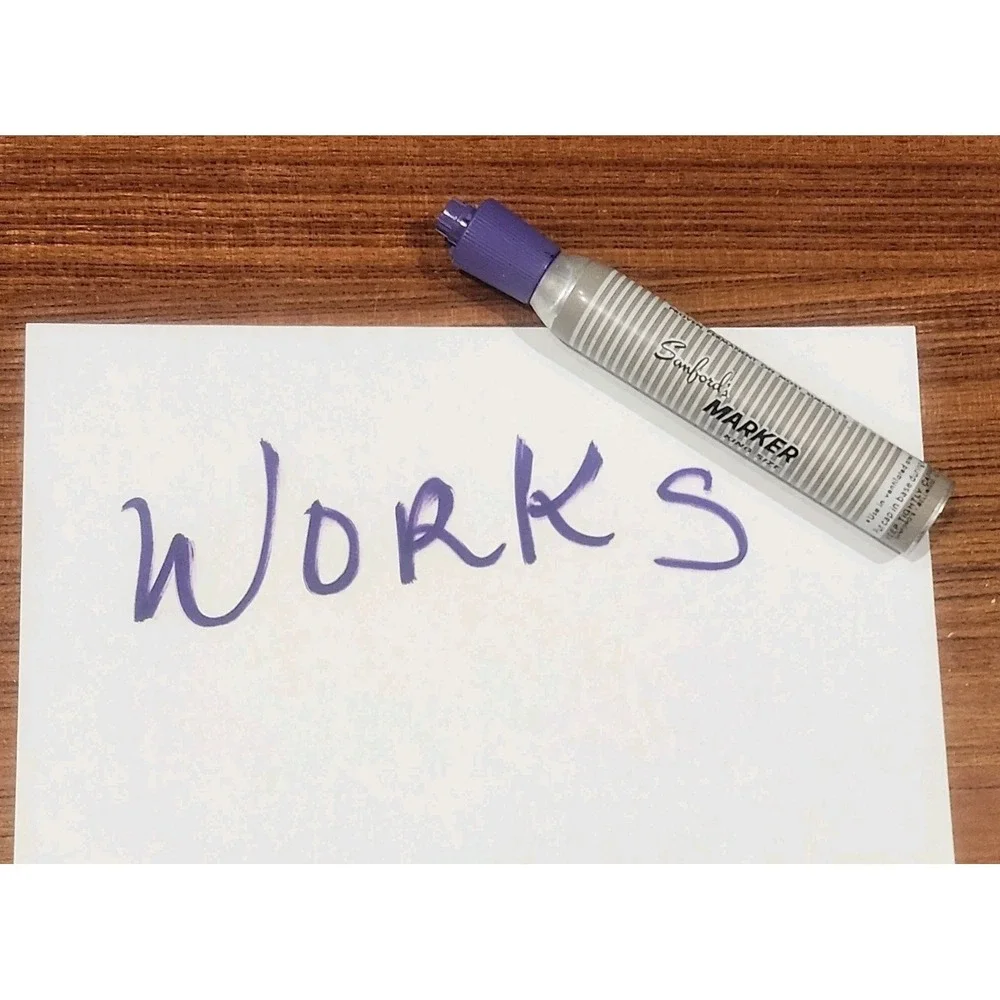 Vintage Sandford King Size Permanent Marker Purple STRONG Smell Chisel Tip